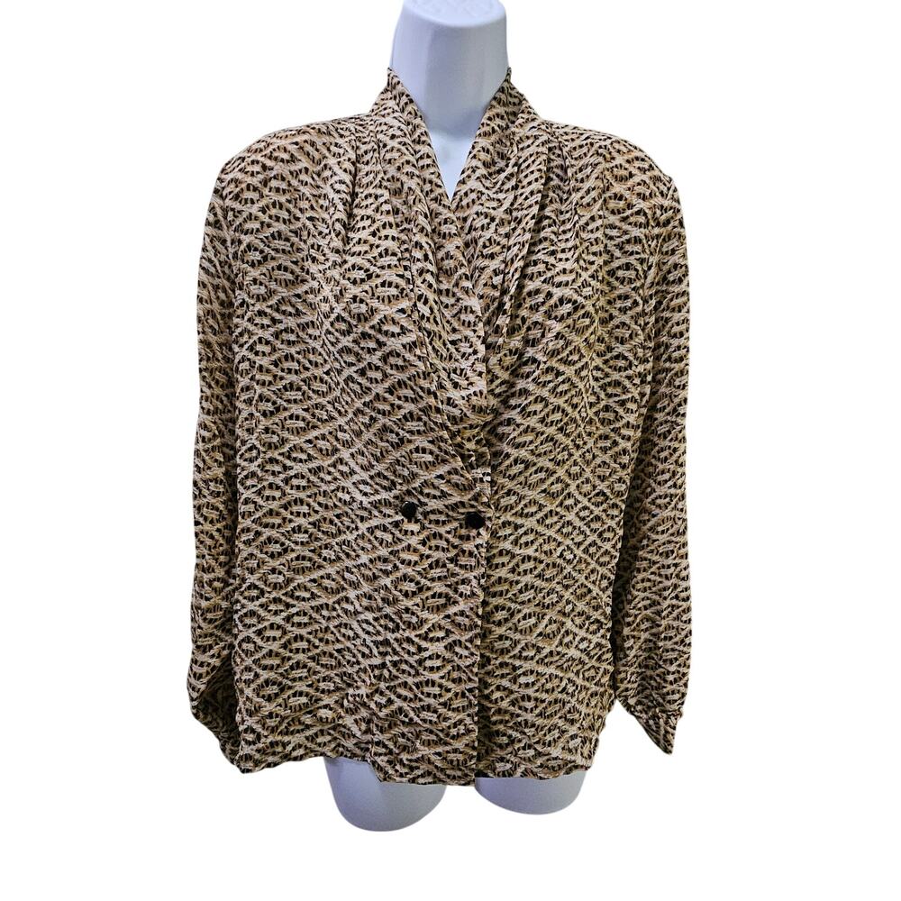 Vintage Casual Corner Size 4 Geometric Blouse